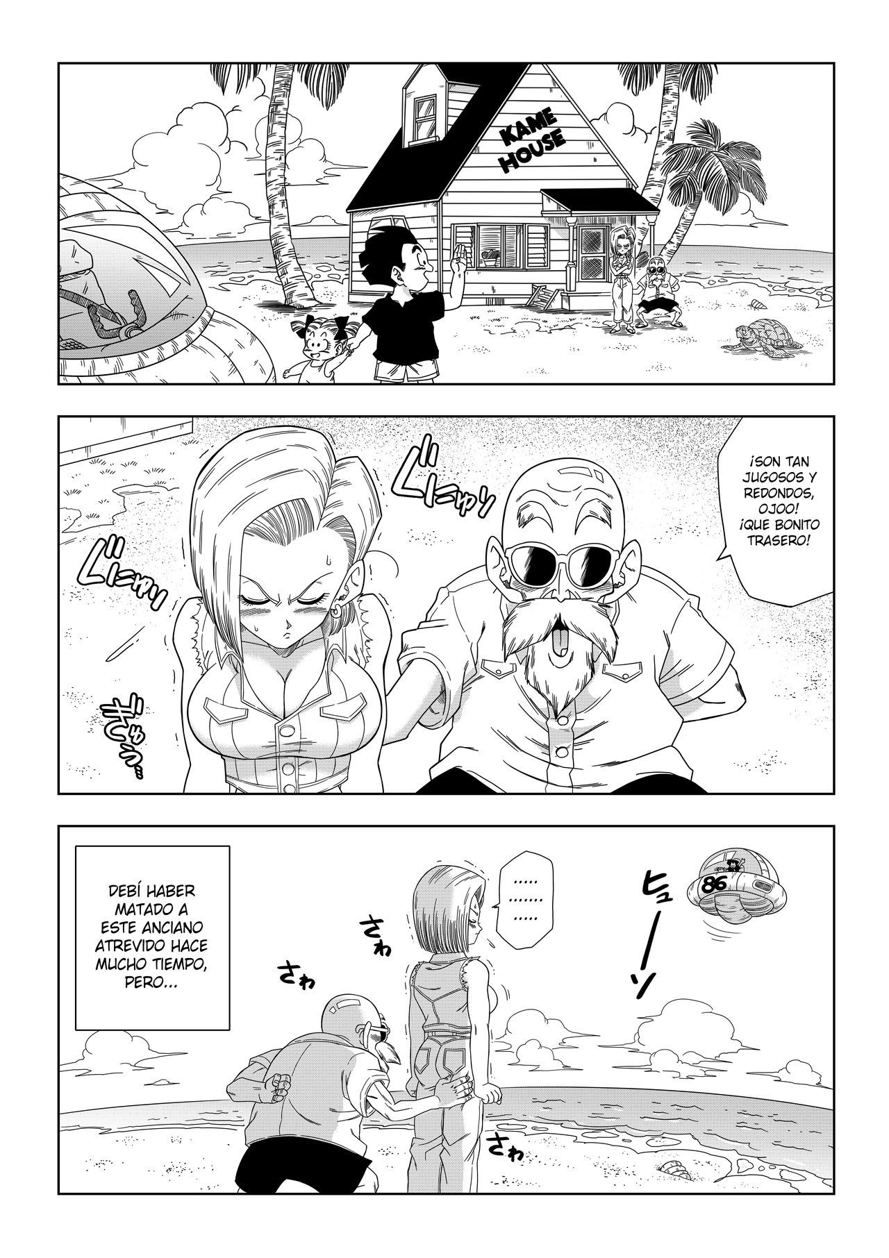 Android 18 Vs El Maestro Roshi Dragon Ball Z Español ~ Ver Porno Comics