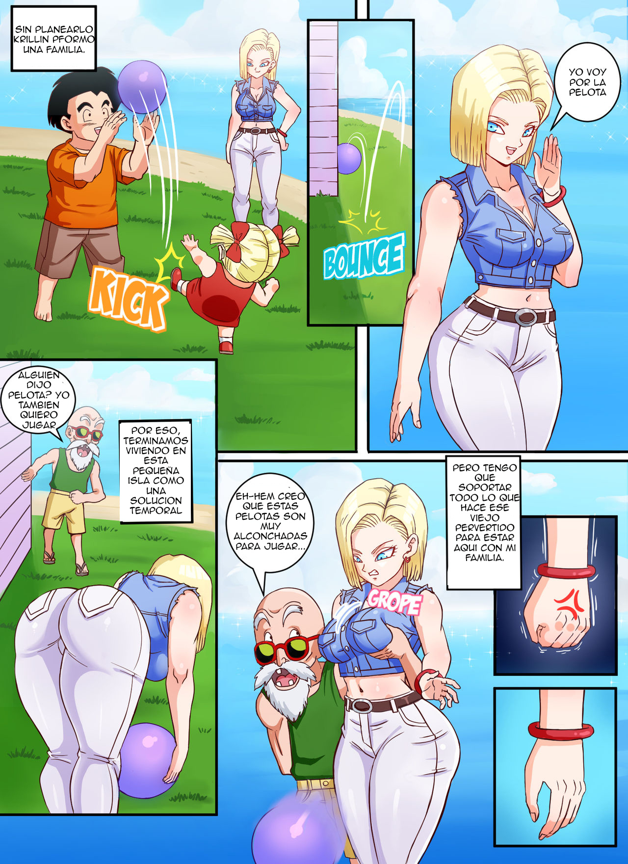 Android 18 x Roshi Pink Pawg 02