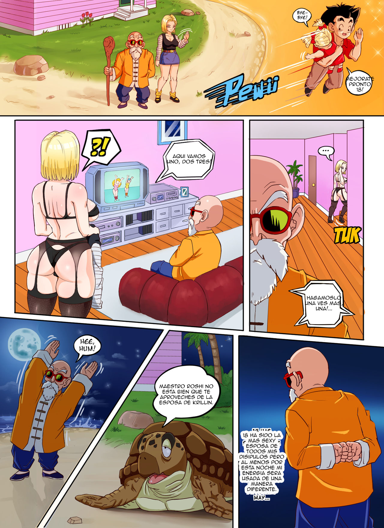 Android 18 x Roshi Pink Pawg 17