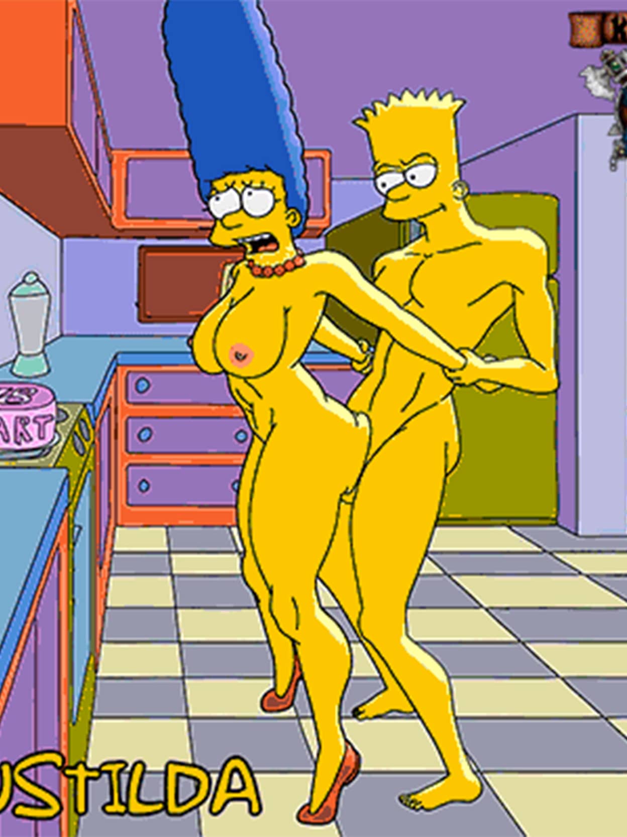 Bart and Marge Simpson - Bustilda - ChoChoX.com.