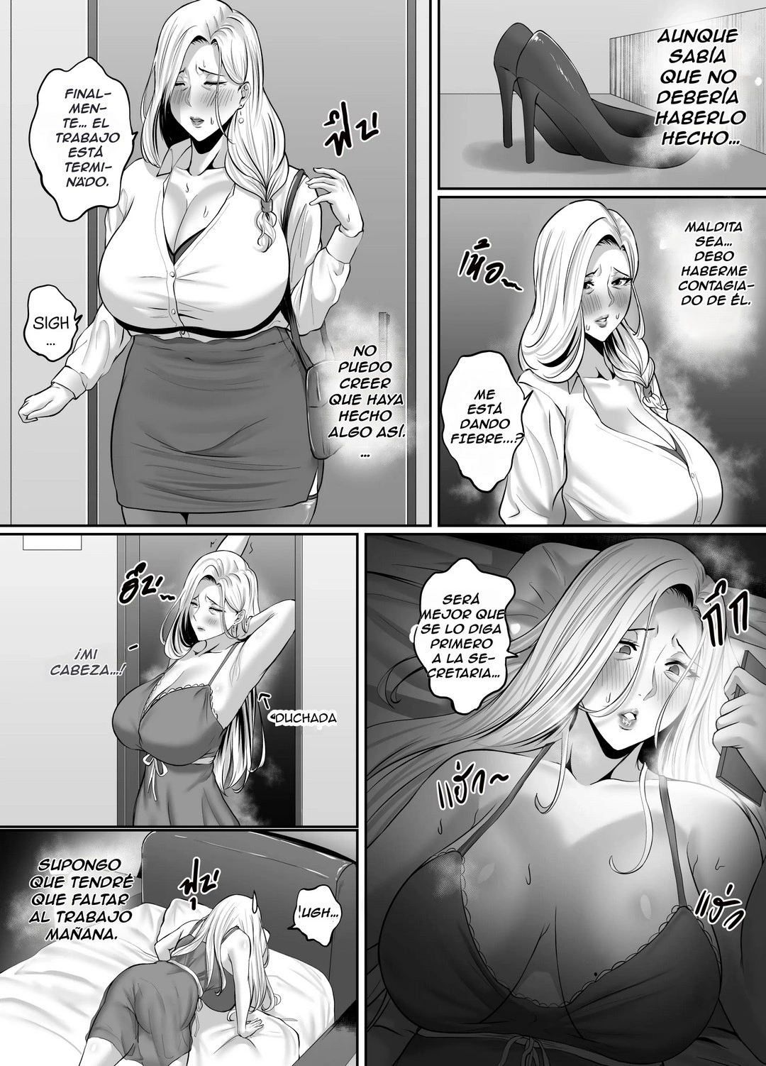 Noche Con La Jefa Milf Comic Porno 30
